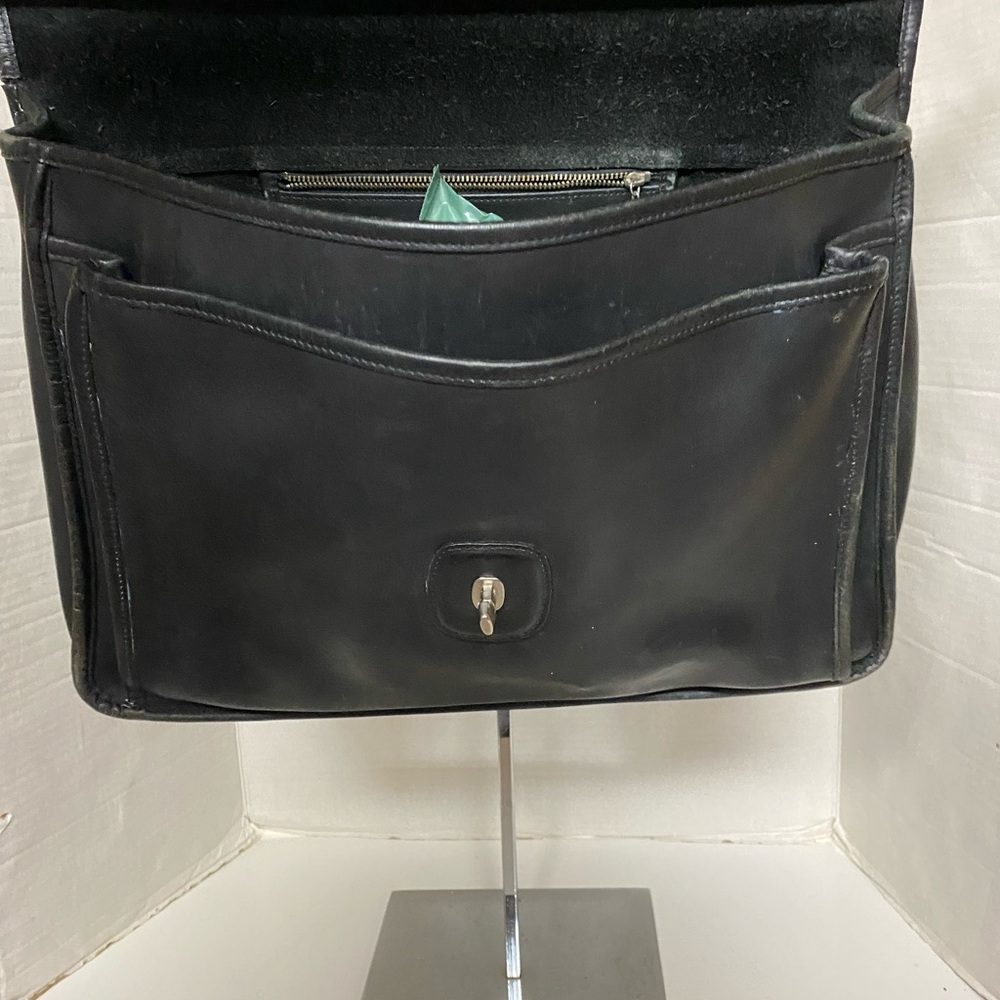 Vintage Black Leather Coach Beekman 5266 Messenger Laptop Briefcase Bag - Picture 3 of 16